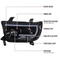 PROJECTOR HEADLIGHT -GLOSS BLACK HOUSING - LIGHT SMOKE LENS - LED TUBE