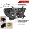 PROJECTOR HEADLIGHT -GLOSS BLACK HOUSING - LIGHT SMOKE LENS - LED TUBE