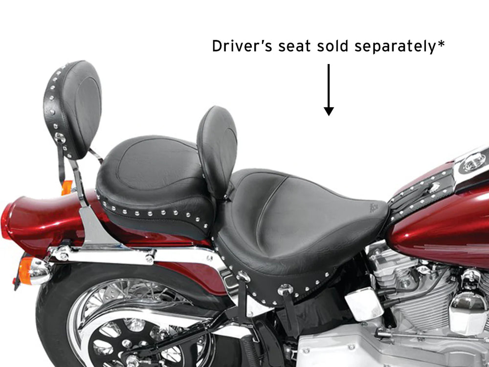 Mustang 84-06 Harley Standard Rear Tire Wide,00-06 Softail Touring Recessed Passenger Seat - Black