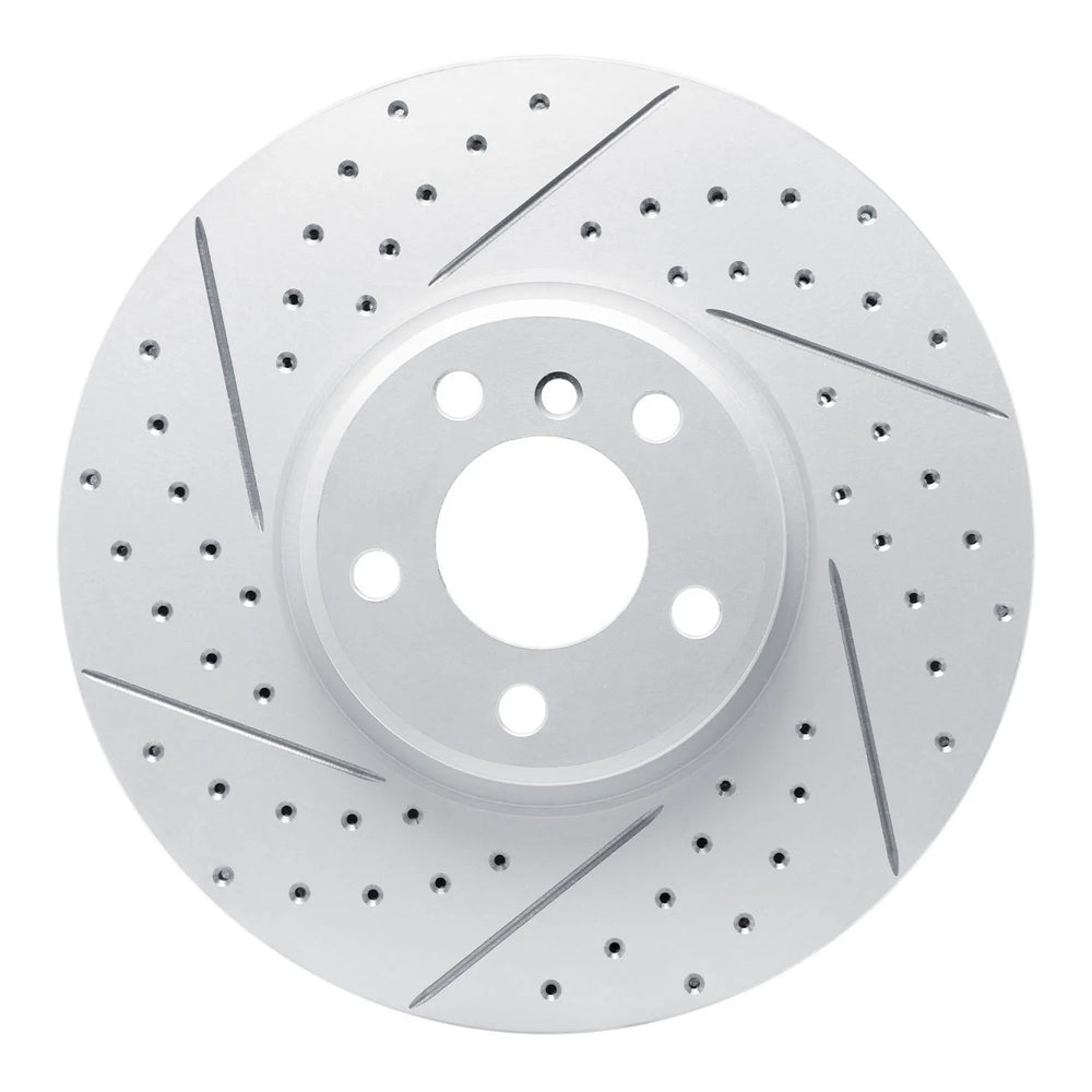 R1 02-06 BMW X5 Front Left Drilled & Slotted Geoperformance Rotor