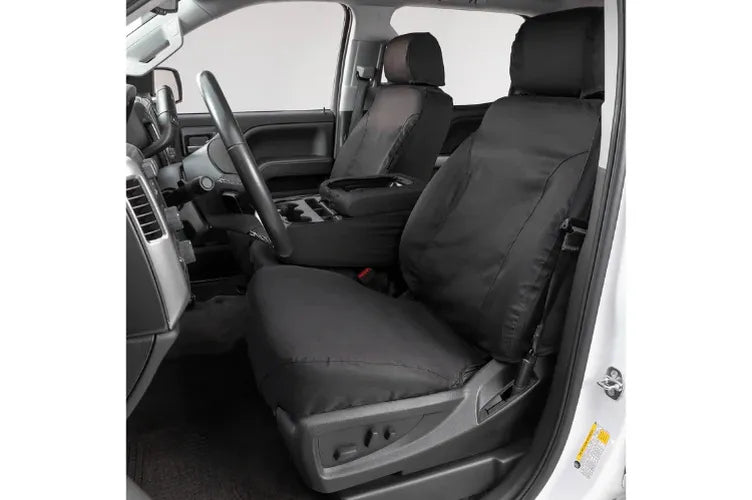 Covercraft 10-13 Chevrolet 1500 Polycotton SeatSaver Custom Front Row Seat Covers - Charcoal