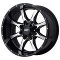 MO970 24x14 6x135.00/6x139.70 GLOSS BLACK W/ MACHINED FACE (76 mm)