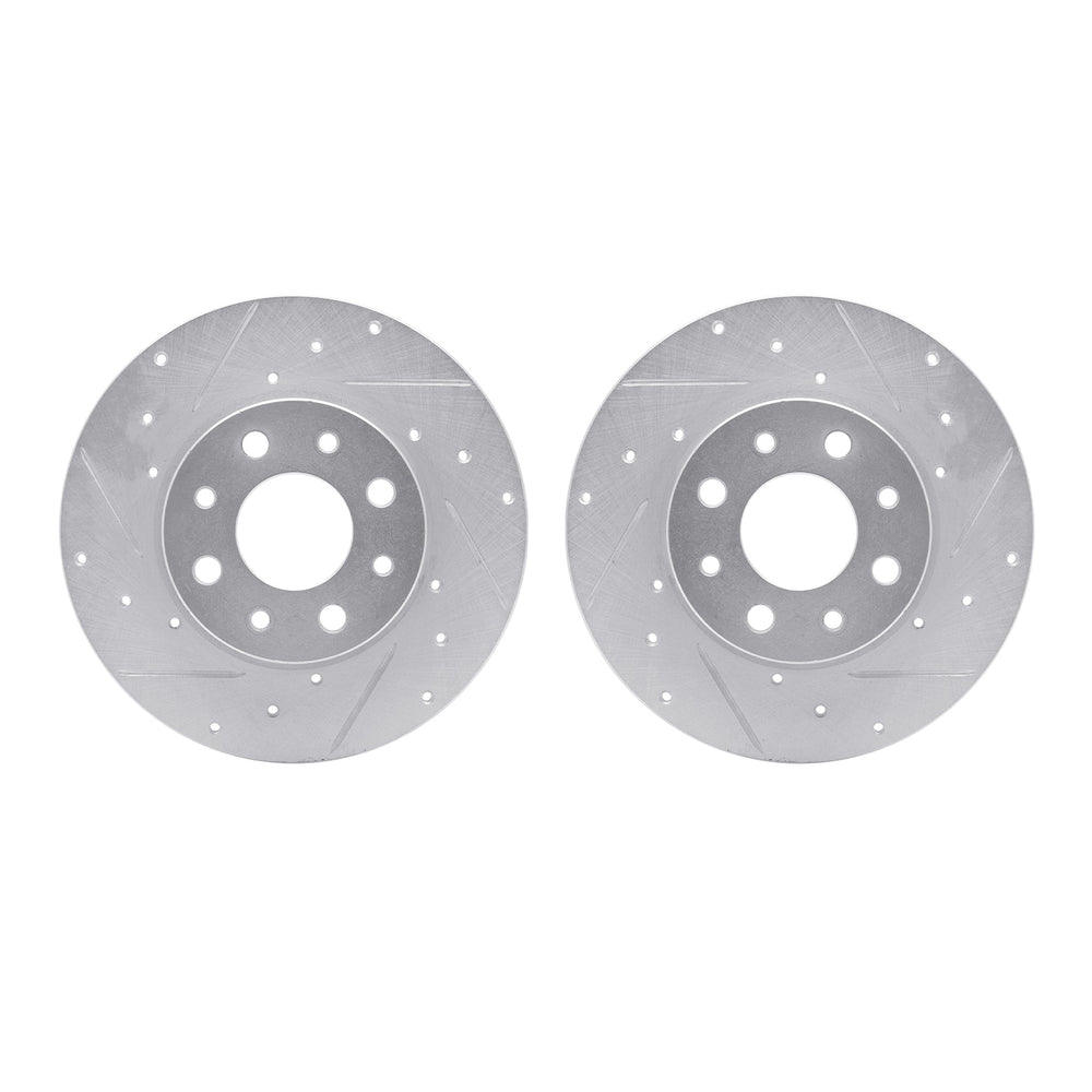 R1 Concepts Brake Rotor- D/S - Silver Fits Fiat 500