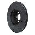 R1 13-20 BMW 440I Gran Coupe Front Left Drilled & Slotted Black Brake Rotor