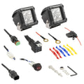 3 INCH 4 LED CUBE LIGHT - SPOT BEAM - 2 PACK WITH HARNESS