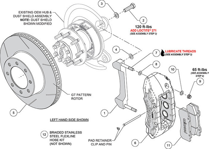 Wilwood 19-23 RAM 2500/3500 TX6R 16in Rear Brake Kit - Red