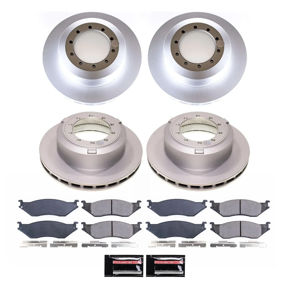 Power Stop 01-07 Ford F53 Front & Rear Z17 Coated Brake Kit