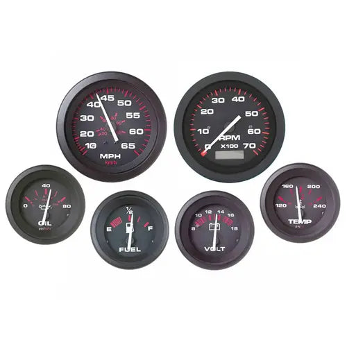 6 GAUGE SET AMEGA - TACH/HR