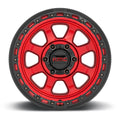 CHASE 17X9 6X5.5 00MM CANDY RED W/ BLACK LIP