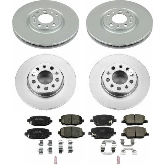 Power Stop 16-18 Fiat 500X Front & Rear Z17 Evolution Geomet Coated Brake Kit