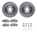 R1 Concepts Brake Rotor- Blank with Optimum Oe Pads Hdw Fits Jeep Cherokee