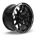 VOLCANO 18X9.5 6X135 ET10 CB87.1 GLOSS BLACK MILLED EDGE