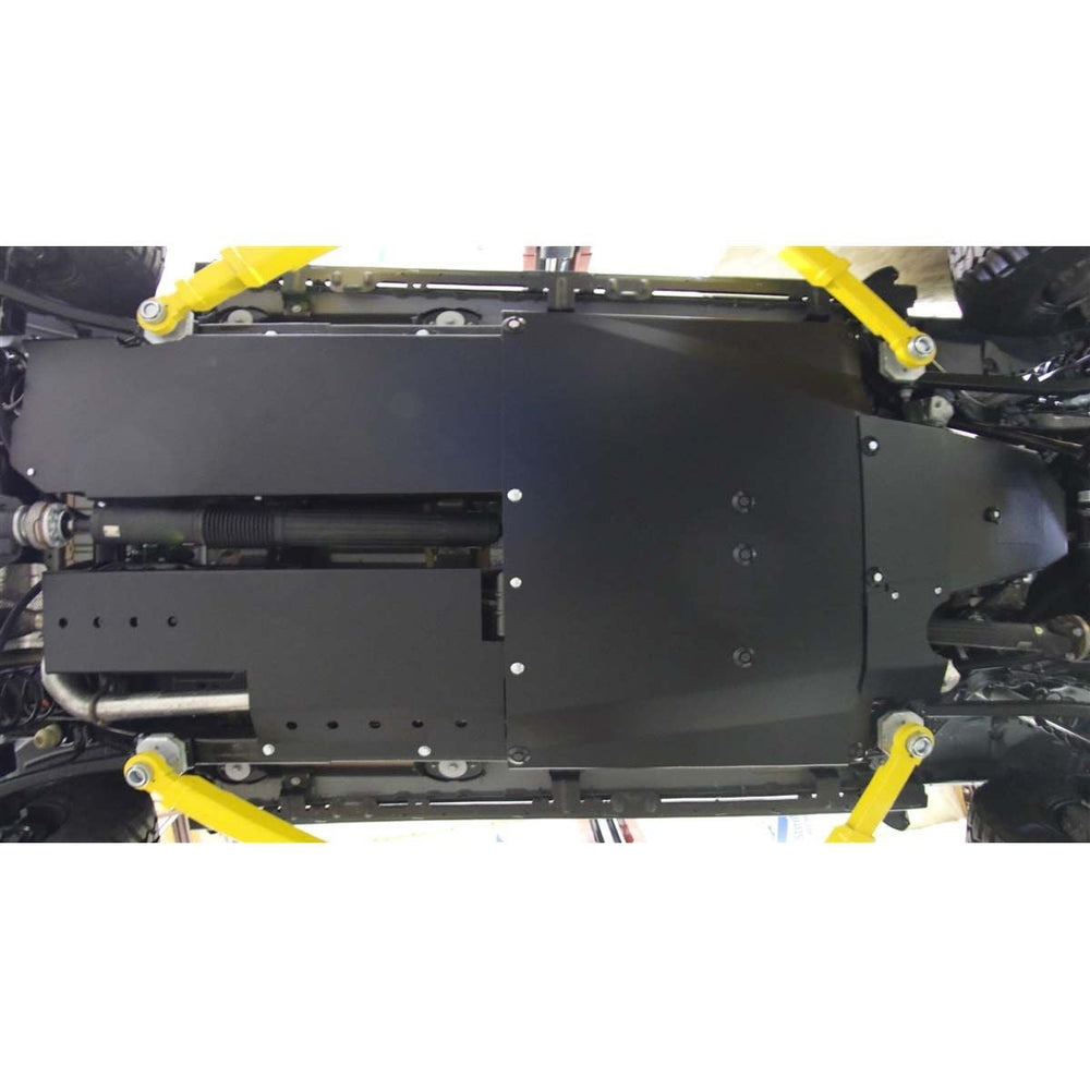 Rock Hard 4x4 Aluminum Complete Bellypan Skid Plate System w Dual Crossmembers for 2.0L Jeep Wrangler JL 2DR 2018 - Current [RH-90551]