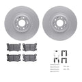 R1 17-22 Genesis G90 Front Carbon Coated Brake Rotor Set w/Ceramic Pads and Hardware