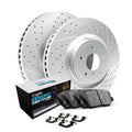 R1 16-25 BMW 840i xDrive Gran Coupe Rear Drill/Slot Carbon Coated Rotor Set w/Euro Ceramic Pads