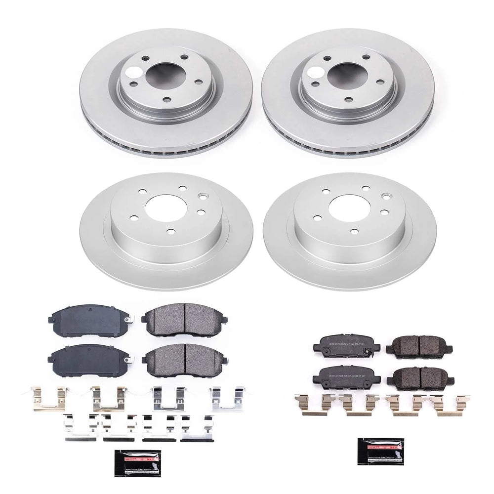 Power Stop 2019 Nissan Sentra Front & Rear Z17 Evolution Geomet Coated Brake Kit
