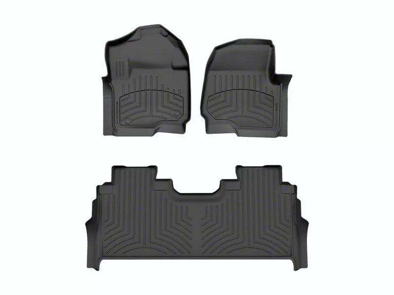 WeatherTech Black Front Rear FloorLiner HP Fits -23-25 F-250 F-350 F-450 F-550 441012-1-6IM