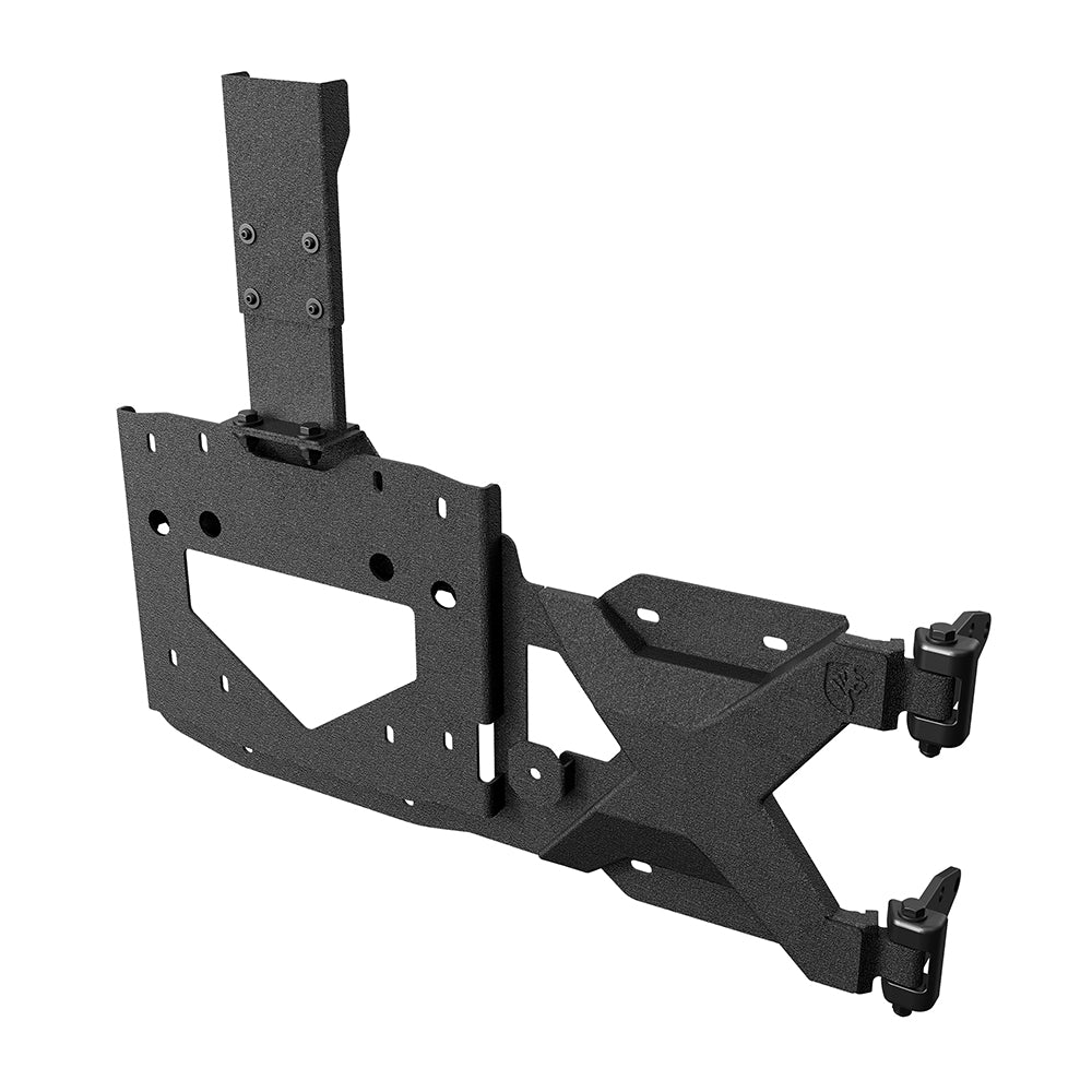 18C WRANGLER JL TIRE CARRIER KIT TXT BLACK FOR UP TO 37IN SPARE TIRE