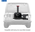 18C WRANGLER JL TIRE CARRIER KIT TXT BLACK FOR UP TO 37IN SPARE TIRE