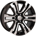 20 IN REPLICA WHEEL FITS GMC YUKON DENALI CV44 BLACK MACHINED 20X9