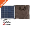 OPTIMATE SOLAR 60W TRAVEL KIT TM523 CONTROL MONITOR LEADACID/2X CABLE ACC W/ ADJ STAND & STORAGE