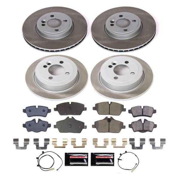 Power Stop 2011 Mini Cooper Front and Rear Semi-Coated Rotor Kit