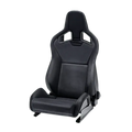 Recaro Sportster CS Driver Seat - Leather Black / Leather Carbon - Silver Logo