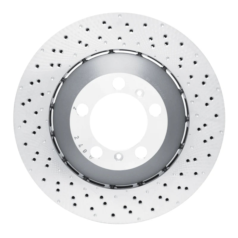 DFC 13-19 Porsche 911 Right Front Drilled Hi-Carbon Alloy Geomet Coated Rotor