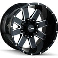 ION 141 141 GLOSS BLACK MILLED 20X9 8-165.1 0MM 130.8MM