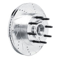 R1 Concepts Brake Rotor Drilled and Slotted Silver Fits Ford F-250