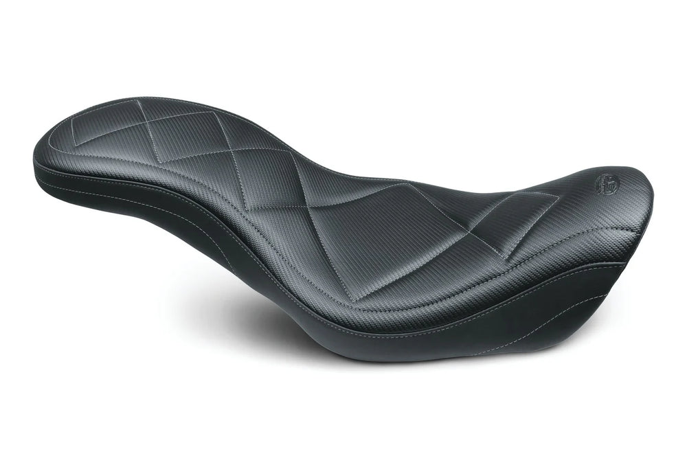 Mustang 06-17 Harley Dyna Super Tripper 1PC Seat - Black