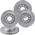 R1 Concepts Brake Rotor- Slotted - Silver Fits Lexus GS350