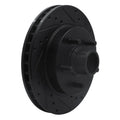 R1 88-94 Chevrolet C1500 Front Right Drilled & Slotted Black Brake Rotor