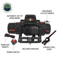 Overland Vehicle Systems SCAR 20P - 20 000 lb. Winch With Synthetic Rope Wireless Remote