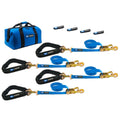 PRO PACK BLUE 2in X 6ft DIRECT HOOK RATCHET STRAPS AND (AXLE STRAPS BLACK 2in X 40in )