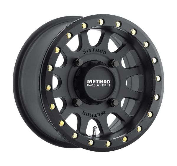 Method MR401 UTV Beadlock 15x7 / 5+2/38mm Offset / 4x136 / 106mm CB Matte Black Wheel
