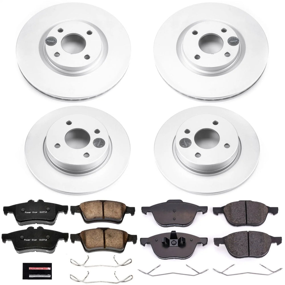 Power Stop 2018 Ford EcoSport Front & Rear Z17 Evolution Geomet Coated Brake Kit