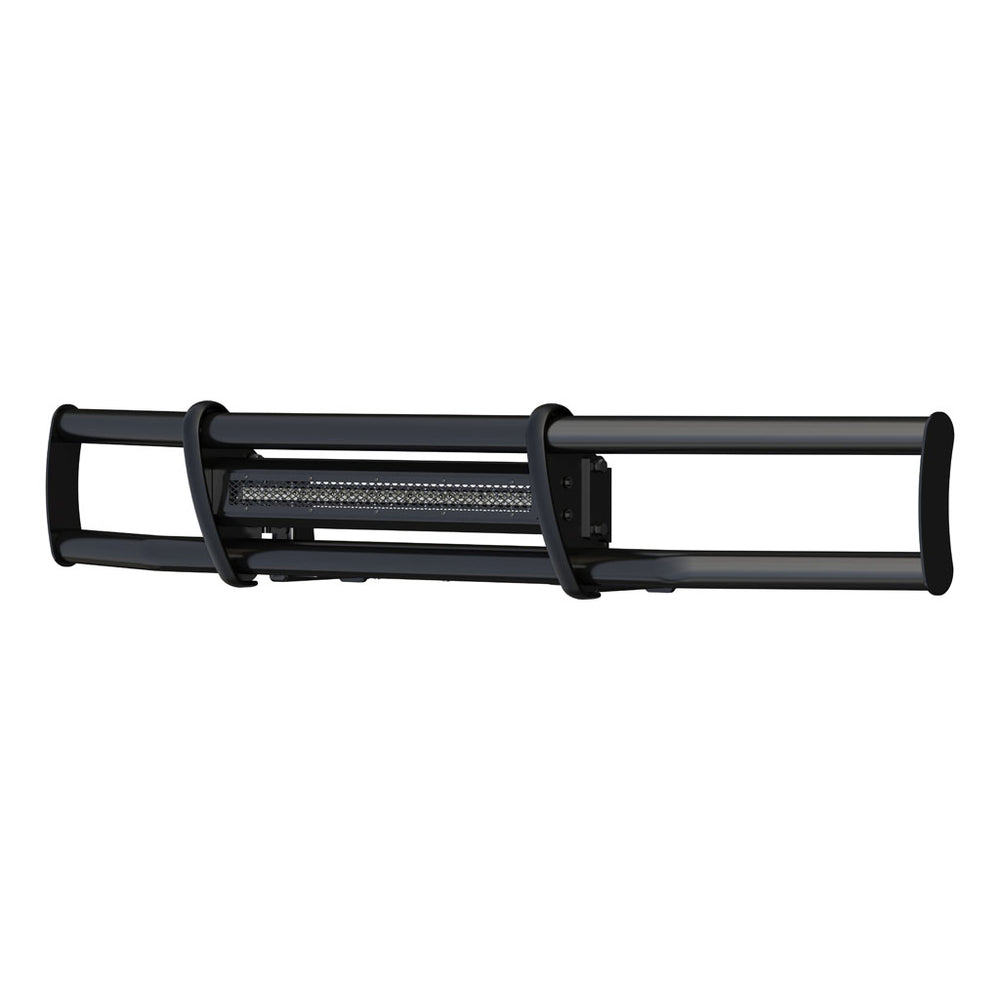 MILESTONE BLACK STAINLESS BUMPER GUARD WITH LED LIGHT BAR
