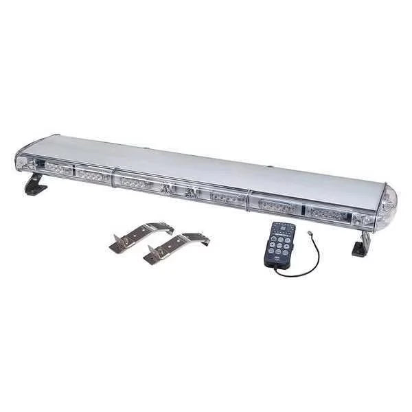 ON PATROL SERIES LED ROOF MOUNT LIGHT BAR 48IN LONG CLEAR LENS RED LEDS