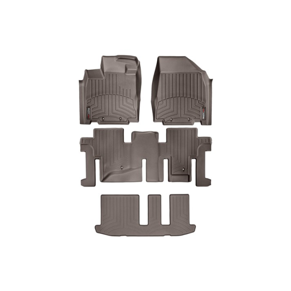 WeatherTech Cocoa Front Rear and Rear Floorliners Fits -20-13 JX 47445-1-2-3