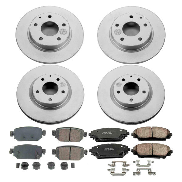 Power Stop 17-18 Mazda 3 Front & Rear Z17 Evolution Geomet Coated Brake Kit