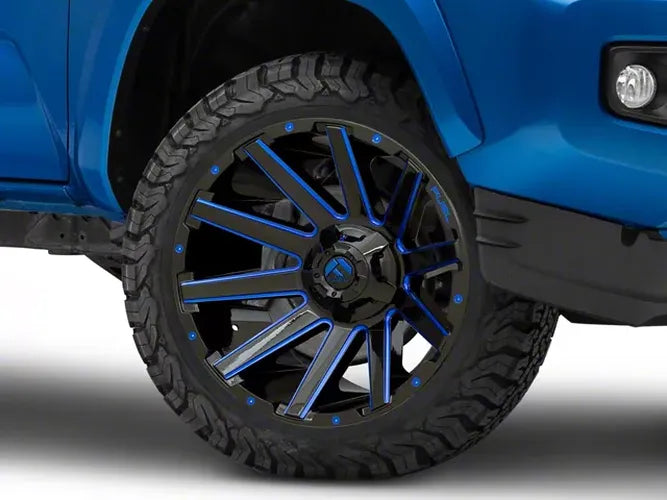 ~(41 lbs. 23X23X12)~ CONTRA 20x9 6x135.00/6x139.70 GLOSS BLACK BLUE TINTED CLEAR (2 mm)