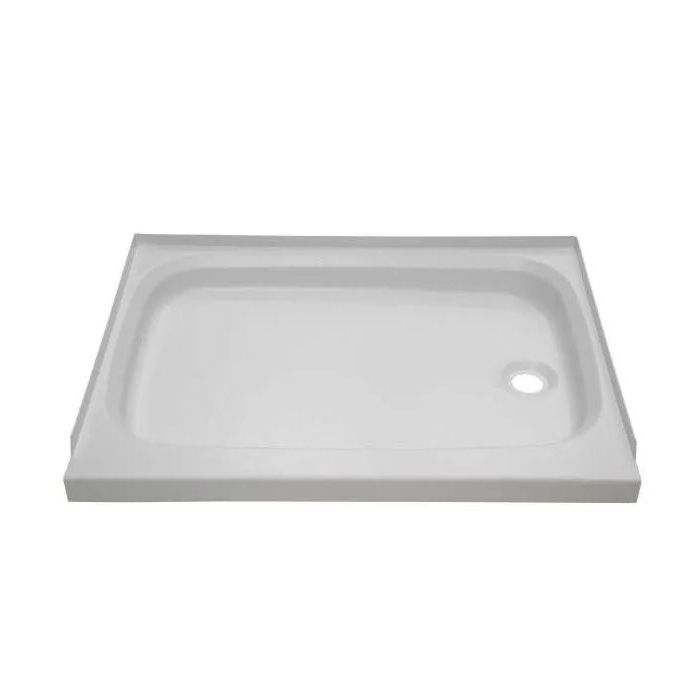 24IN X 46IN SHOWER PAN; RIGHT DRAIN WHITE
