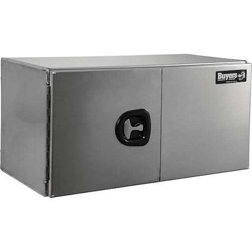 24X24X60 IN PRO SERIES SMOOTH ALUM UNDERBODY TOOLBOXDOUBLE BARN DOOR 3POINT COMPRESSION LATCH