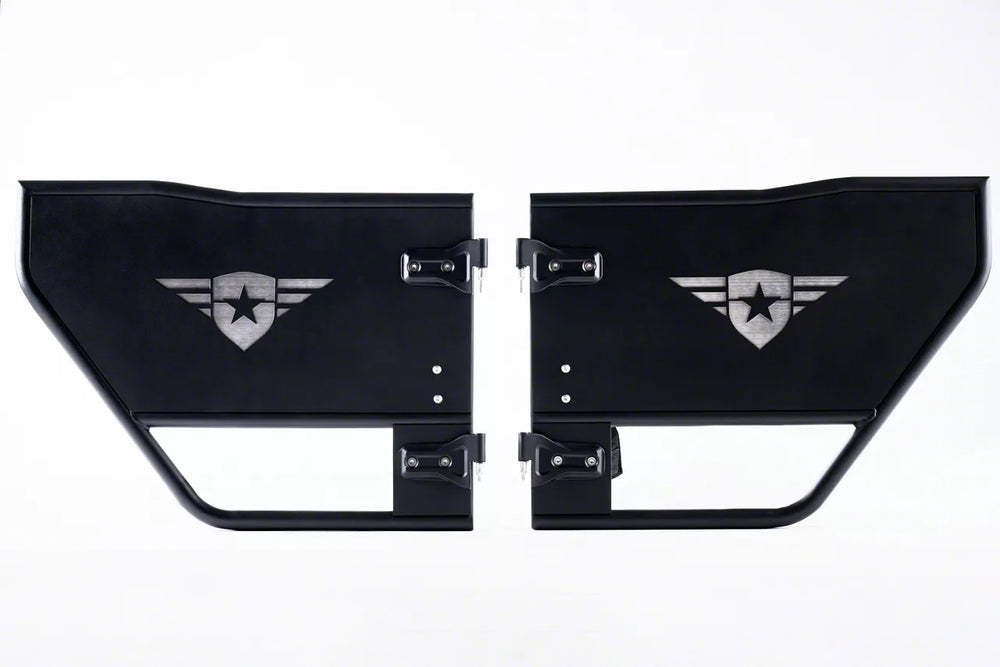 18C WRANGLER JL/JLU MISSION DOORS REAR PAIRS BLACK