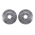 R1 01-06 BMW M3 Front Drilled & Slotted Silver Brake Rotor Set