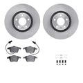 R1 Concepts E- Line Series Brake Rotor with Ceramic Brake Pads Hdw Fits Audi A6