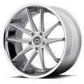 ABL5 22X9 4X4.5 SLVR MACH W/ SS LIP