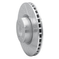 R1 10-12 Land Rover Range Rover Front Right Drilled & Slotted Silver Brake Rotor
