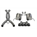 2.75 Inch Valve-Back Sport Exhaust w X-Pipe Dual Rear Exit Quad 4.5 Inch Black Tips 14-Present Chevy